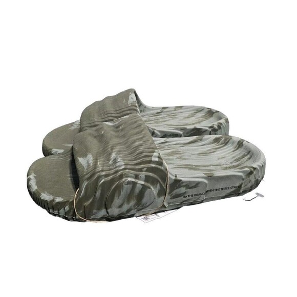 New Adidas Adilette 22 Sandal Slide Olive Green Black Men\'s Size 12 HP6517 main image 5